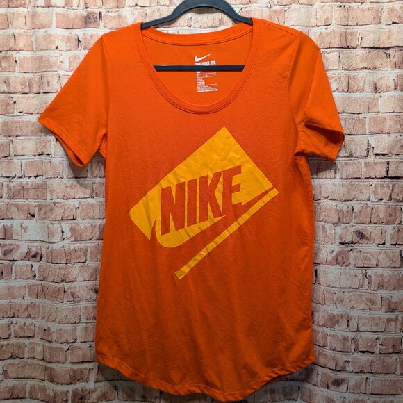 Nike The Nike Tee Orange/ Orange Size Med - Picture 1 of 8